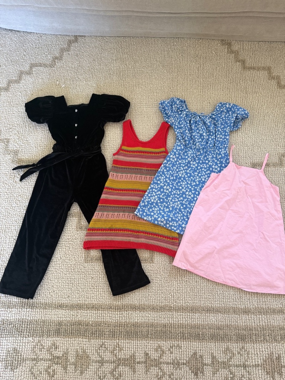 Girls Zara lot of 4 Dresses/ Romper Crochet Pink